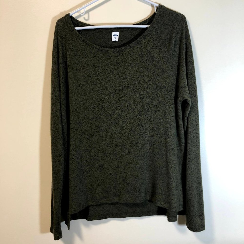 Old Navy Long Sleeve Heather Green Top